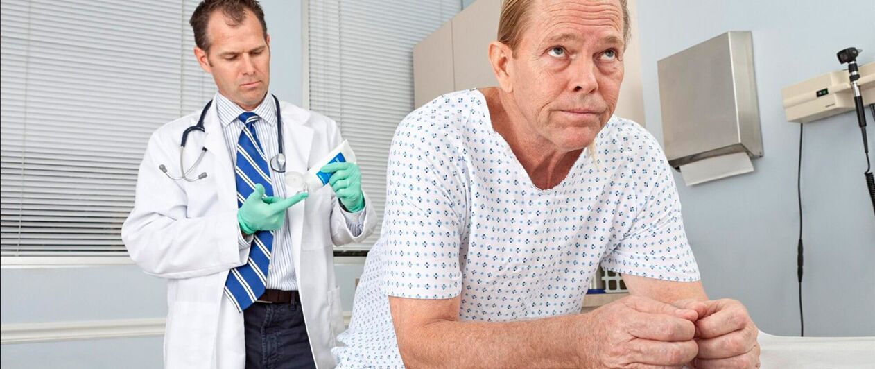 Prostate therapy at doctor's reception