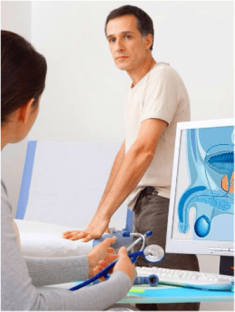 Identifying the type of prostate in a man
